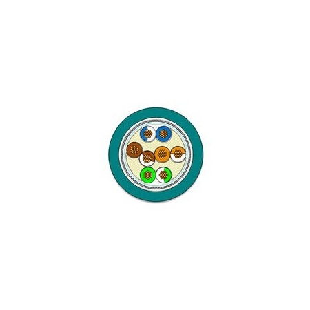 Molex Flamar Ethernet 5E Network Cable, Wsor Jacket, Braided Shielding Overall, 8 Circuits 1554216004